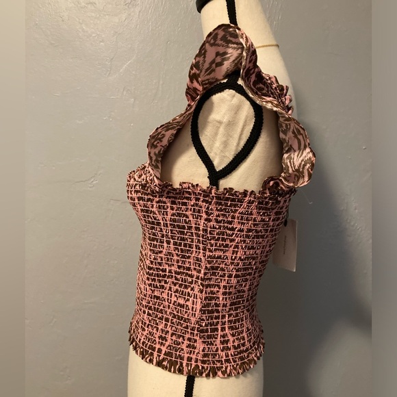 OPT -One Pretty Time Calypso pink/brown Crop top - Picture 3 of 10